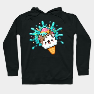 Tilted lama ice cream Hoodie